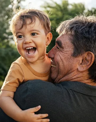 Image of grandparent and grandchild